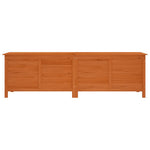 HKH Caixa Arrumação P/ Jardim 198,5x50x56,5cm Abeto Maciço Castanho - Marrom