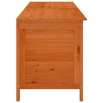 HKH Caixa Arrumação P/ Jardim 198,5x50x56,5cm Abeto Maciço Castanho - Marrom