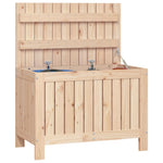 HKH Caixa De Arrumação Jardim 76x42,5x54 Cm Madeira De Pinho Maciça - Marrom