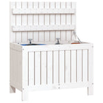 HKH Caixa De Arrumação Jardim 76x42,5x54 Cm Pinho Maciço - Branco