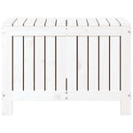 HKH Caixa De Arrumação Jardim 76x42,5x54 Cm Pinho Maciço - Branco