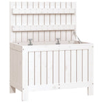 HKH Caixa De Arrumação Jardim 76x42,5x54 Cm Pinho Maciço - Branco