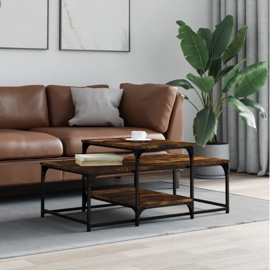 Mesa de centro HKH en derivados de madera Roble Ahumado