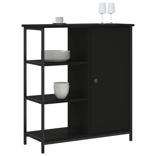 HKH Aparador Clássico em derivados de Madeira, Aço 70 X 30 X 80 Cm - Preto