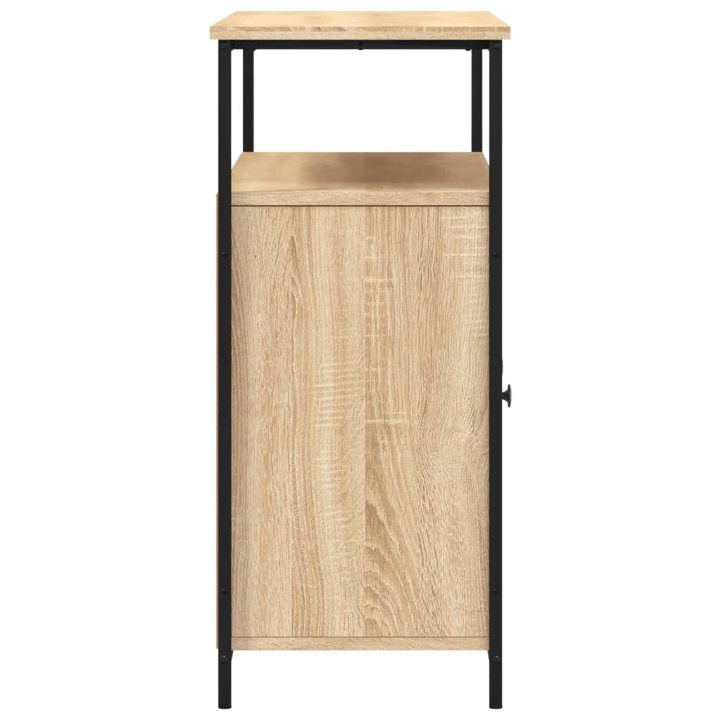 HKH Aparador Clássico em derivados de Madeira, Aço, Vidro 100 X 35 X 80 Cm - Carvalho Sonoma