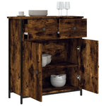 Aparador Clásico HKH en derivados de Madera, Acero 70 X 30 X 80 Cm - Roble Ahumado