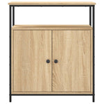 HKH Aparador Clásico en Madera de Ingeniería, Acero 70 X 30 X 80 Cm - Roble Sonoma