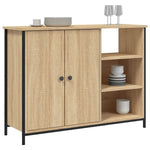 Aparador Clásico HKH en derivados de Madera, Acero 100 X 33 X 75 Cm - Roble Sonoma