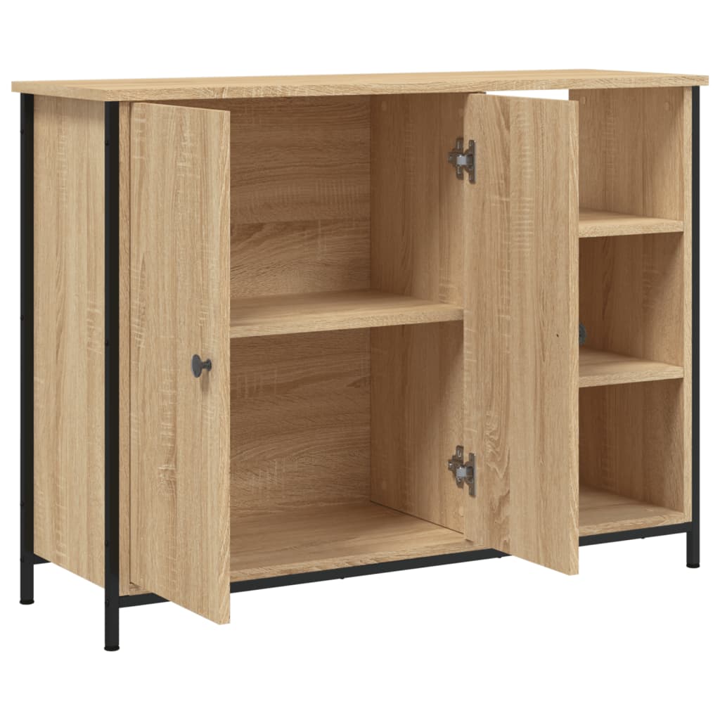 Aparador Clásico HKH en derivados de Madera, Acero 100 X 33 X 75 Cm - Roble Sonoma