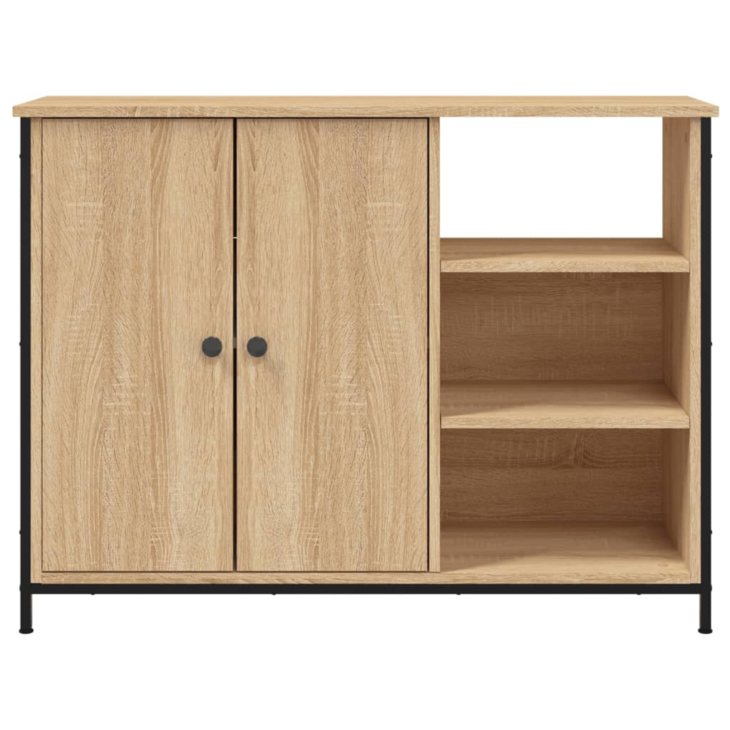 Aparador Clásico HKH en derivados de Madera, Acero 100 X 33 X 75 Cm - Roble Sonoma
