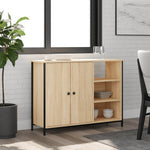 Aparador Clásico HKH en derivados de Madera, Acero 100 X 33 X 75 Cm - Roble Sonoma