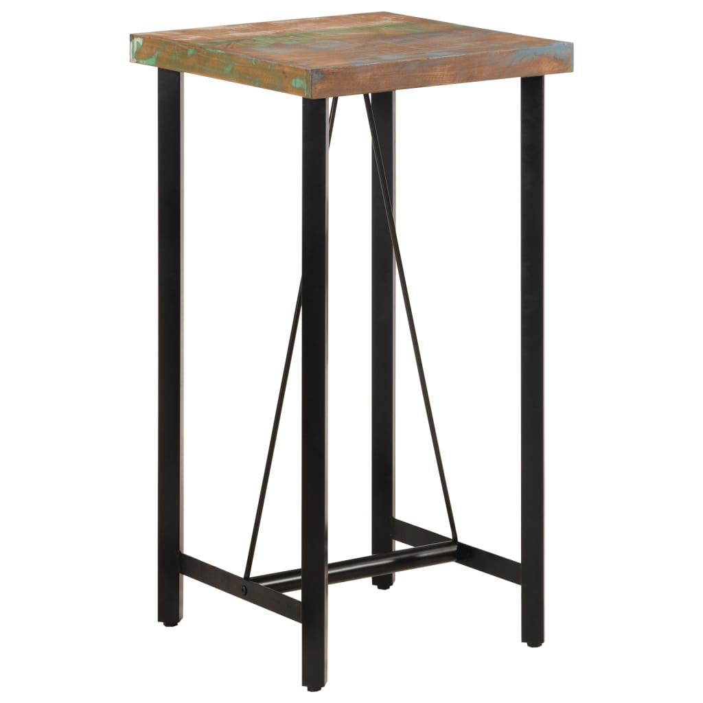 Mesa de bar HKH de madera maciza y hierro reciclado
