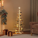 HKH Árvore de Natal Decorativa Madeira de Maciça em Pinho