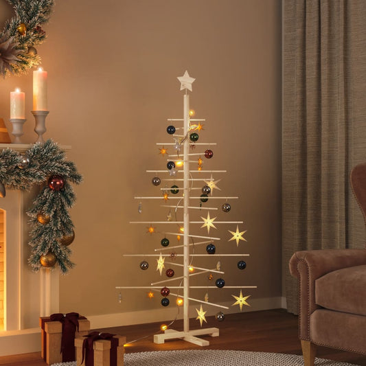 HKH Árvore de Natal Decorativa Madeira de Maciça em Pinho