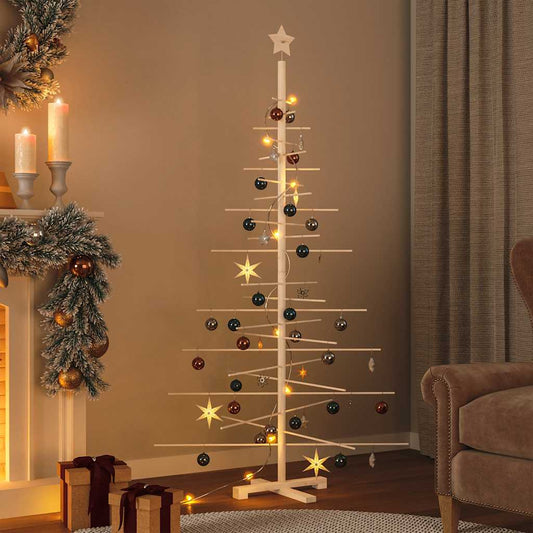 HKH Árvore de Natal Decorativa Madeira de Maciça em Pinho