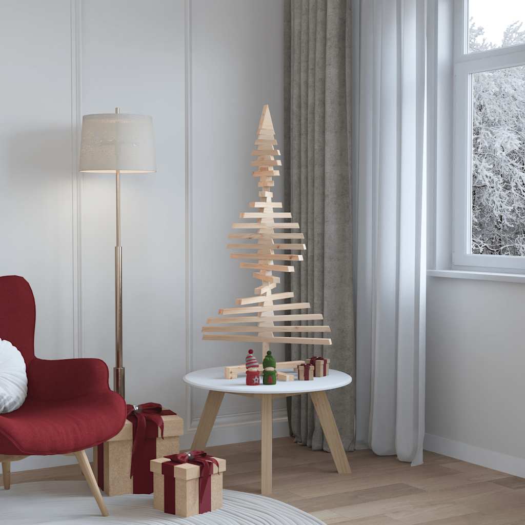 HKH Árvore de Natal Decorativa Madeira de Maciça em Pinho