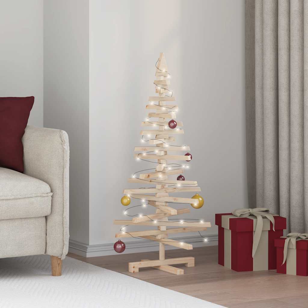 HKH Árvore de Natal Decorativa Madeira de Maciça em Pinho