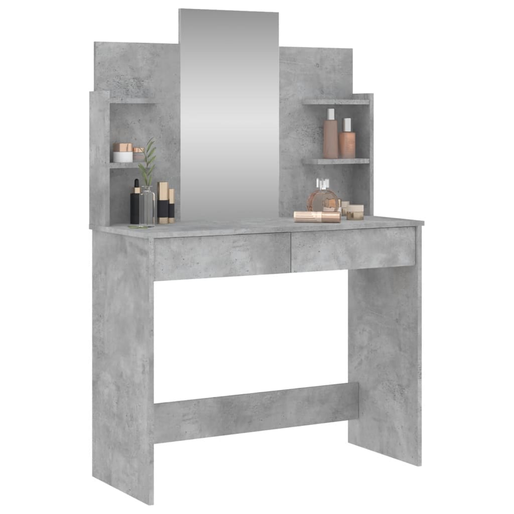 HKH Toucador com Espelho em Cimento - 96x39x142 Cm - Cinzento