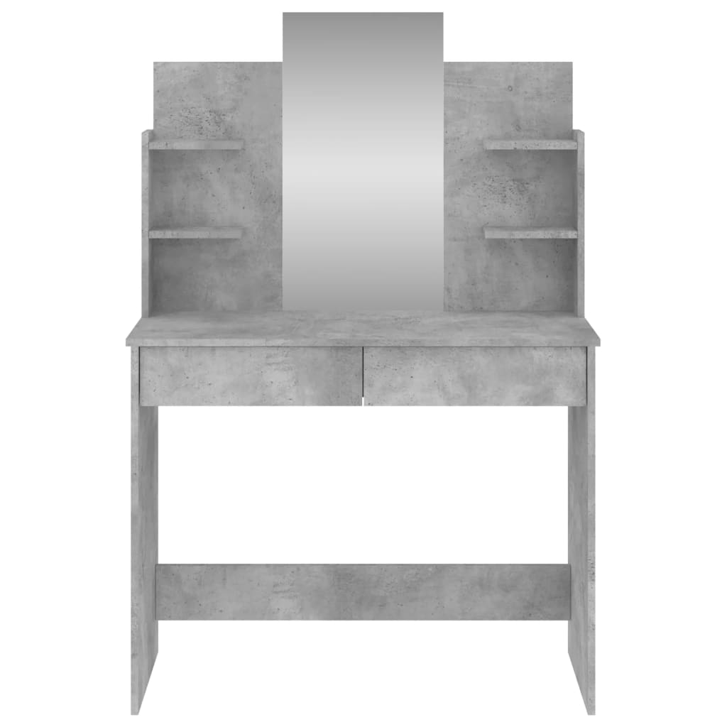 HKH Tocador con Espejo de Cemento - 96x39x142 Cm - Gris