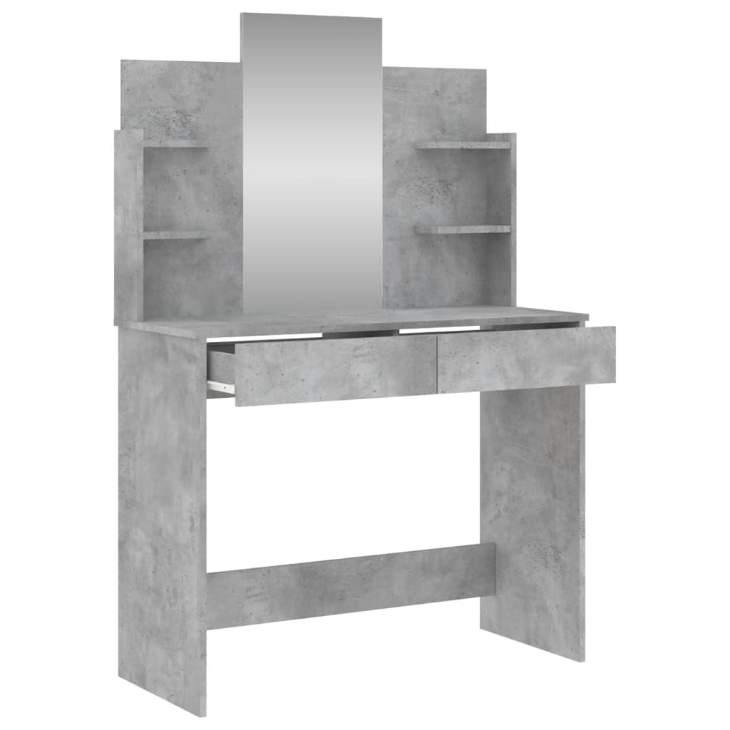 HKH Tocador con Espejo de Cemento - 96x39x142 Cm - Gris