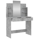 HKH Tocador con Espejo de Cemento - 96x39x142 Cm - Gris