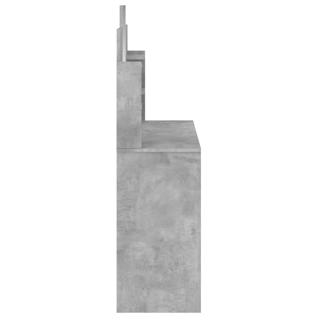 HKH Tocador con Espejo de Cemento - 96x39x142 Cm - Gris