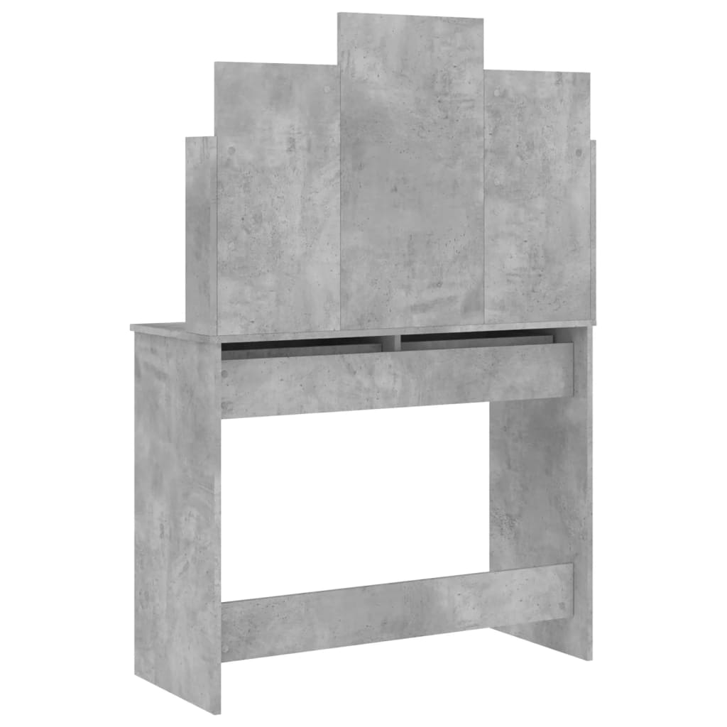 HKH Tocador con Espejo de Cemento - 96x39x142 Cm - Gris