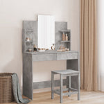 HKH Tocador con Espejo de Cemento - 96x39x142 Cm - Gris