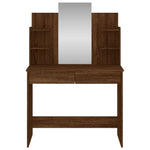 HKH Toucador com Espelho Cor em Carvalho - 96x39x142 Cm - Castanho