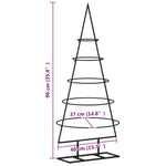 HKH Árvore de Natal para Decoração em Metal PReto