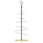 HKH Árvore de Natal de com Base em Madeira em Metal PReto