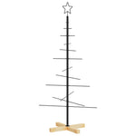 HKH Árvore de Natal de com Base em Madeira em Metal PReto