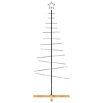 HKH Árvore de Natal de com Base em Madeira em Metal PReto
