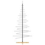 HKH Árvore de Natal de com Base em Madeira em Metal PReto