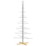 HKH Árvore de Natal de com Base em Madeira em Metal PReto