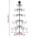 HKH Árvore de Natal para Decoração em Metal PReto