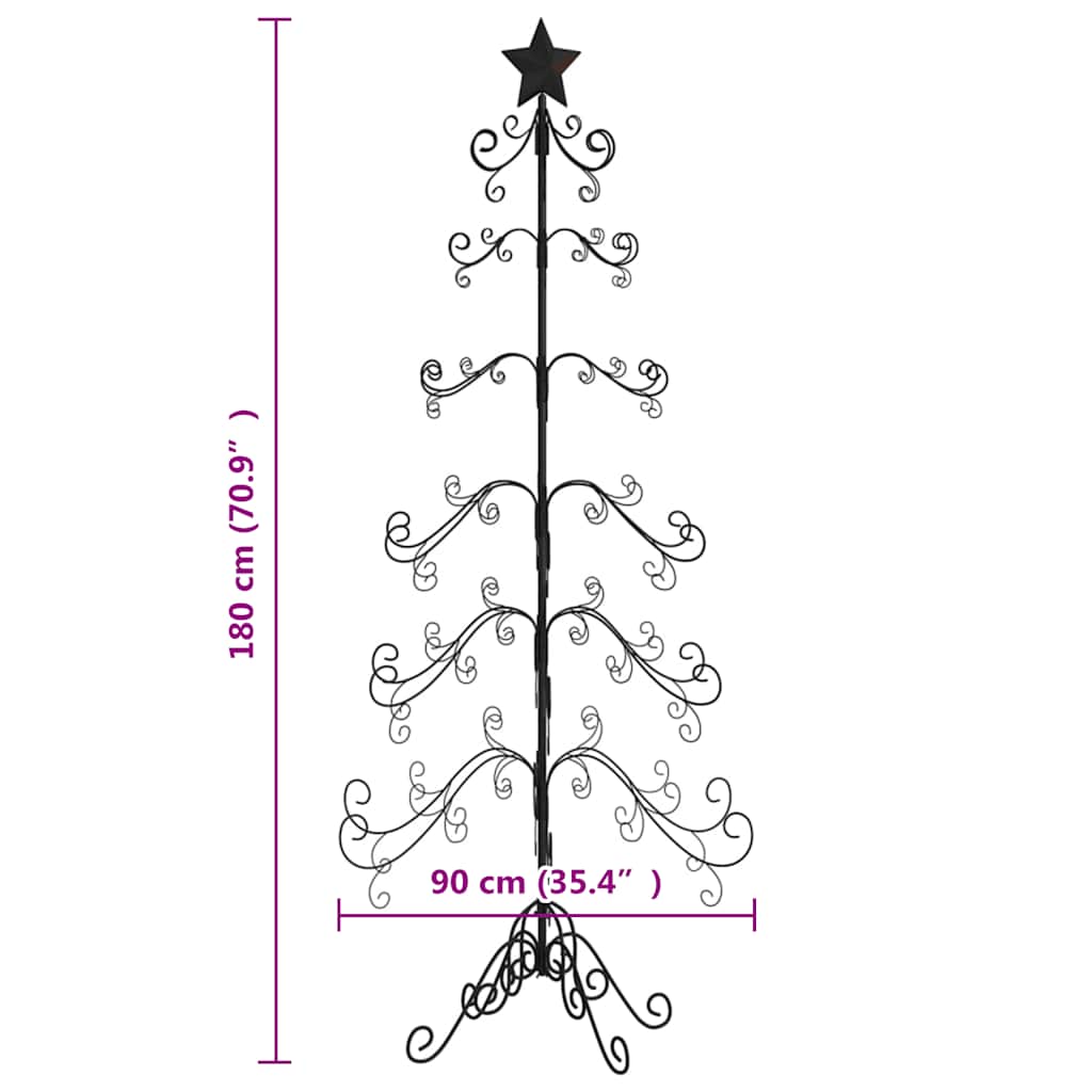 HKH Árvore de Natal para Decoração em Metal PReto