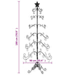 HKH Árvore de Natal para Decoração em Metal PReto