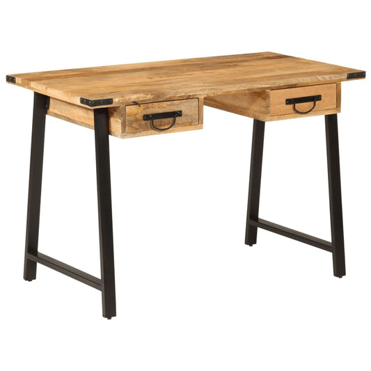 HKH Secretária com gavetas 105x55x70 cm mangueira maciça e ferro