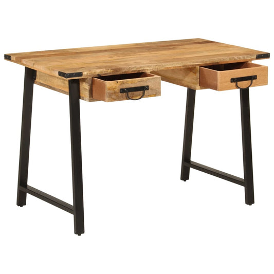 HKH Secretária com gavetas 105x55x70 cm mangueira maciça e ferro