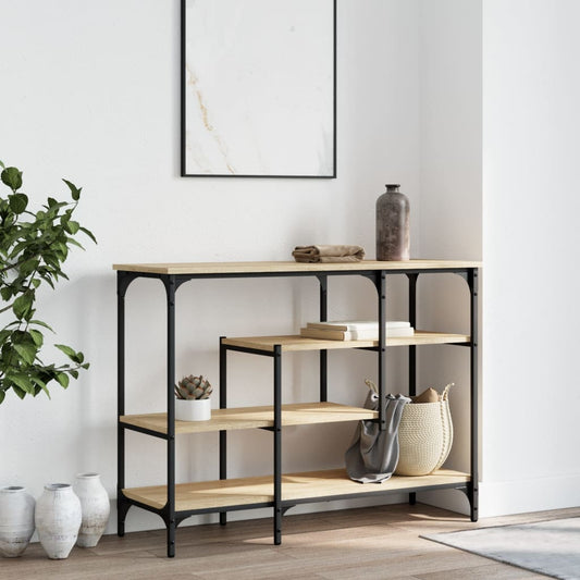Mesa auxiliar HKH con estantes en roble