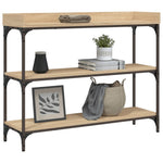 Mesa auxiliar HKH con estantes en roble