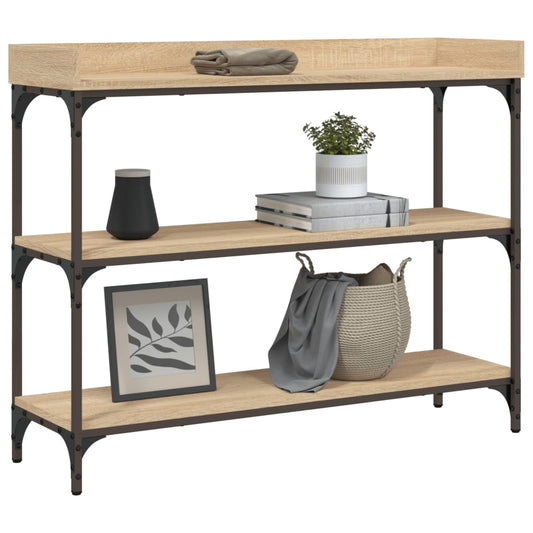 Mesa auxiliar HKH con estantes en roble