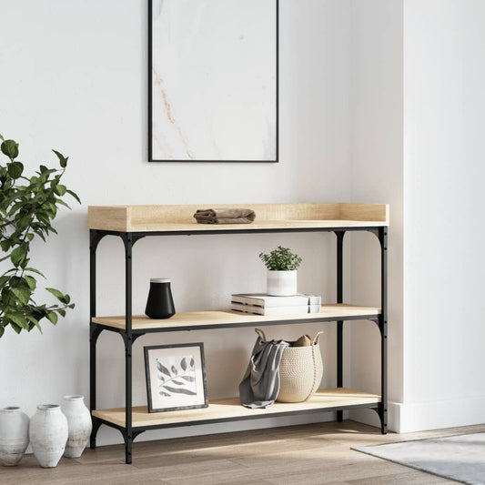 Mesa auxiliar HKH con estantes en roble