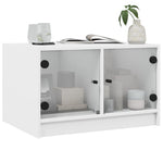 HKH Mesa de Centro com Portas de Branco em Vidro