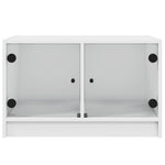 HKH Mesa de Centro com Portas de Branco em Vidro