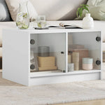 HKH Mesa de Centro com Portas de Branco em Vidro