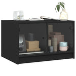HKH Mesa de Centro com Portas de Preto em Vidro