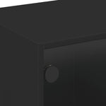 HKH Mesa de Centro com Portas de Preto em Vidro