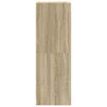 HKH Aparador Alto em derivados de Madeira, Vidro com 3 Prateleiras 35 X 37 X 109 Cm - Carvalho Sonoma